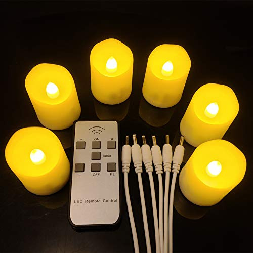 Té Led Se Enciende Velas Recargables Cable De Carga Us...