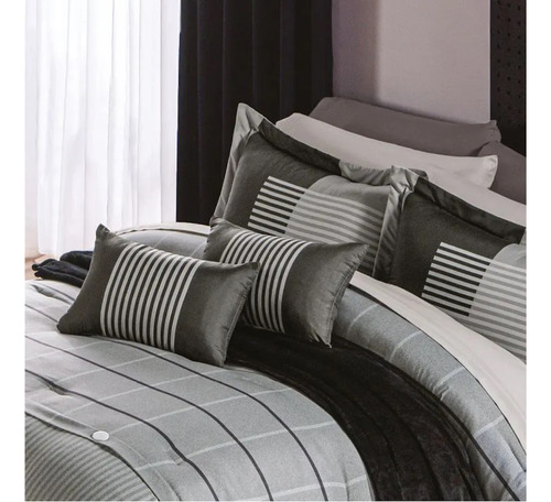 Edredón Individual Concord Lavable Gray Microfibra