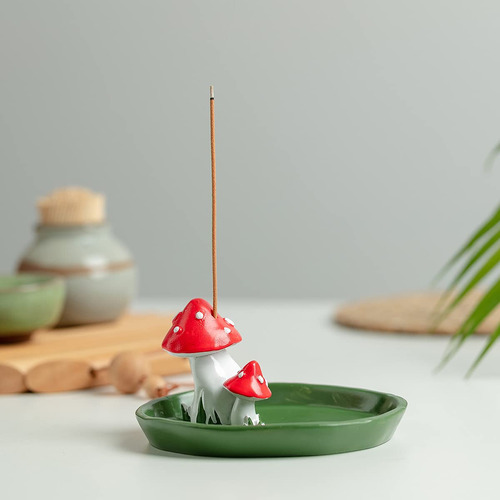 Soporte Para Incienso De Hongos Con Quemador De Resina