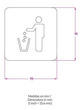 Imagen 7 de 10 de Señal Hombre Mujer 90x90mm Baño Cartel Acero Inoxidable