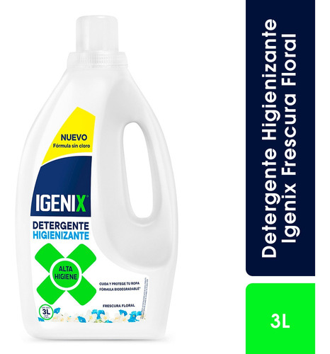 Imagen 1 de 2 de Igenix Detergente De Ropa 3l