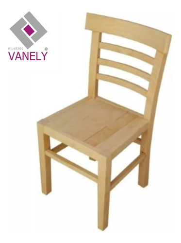 Set 4pz Silla De Comedor Cómodas 100% Madera Uso Rudo
