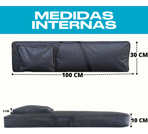 Capa Bag Acolchoada Luxo P/ Teclado Musical Roland Xps-30