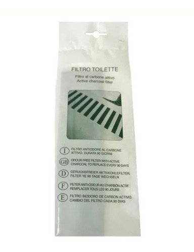Pack ×5 Filtro Carbon Activado Para Baño Sanitario Gatos