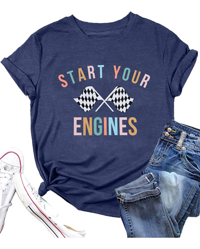 Camiseta Bangely Start Your Engines, Camisetas De Carreras C