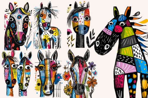 Imágenes Digitales Caballos Doodle 117773982