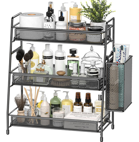 Estante Organizador De Baño Y Cocina Metal 3 Niveles Multius