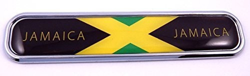 Emblema De La Bandera De Jamaica Cromado 3d Auto Calcomanía 