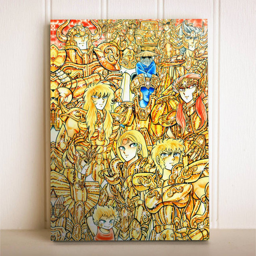 Imagem 1 de 1 de Placa Decorativa Anime Os Cavaleiros Do Zodíaco Ouro