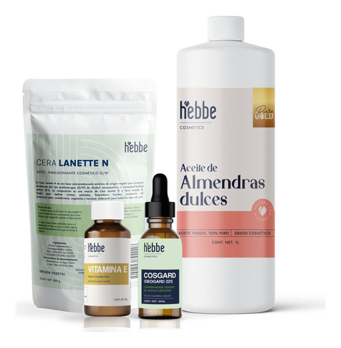 Kit Cera Lanette N + Cosgard  + Vitam E + Ac Almendras Hebbe