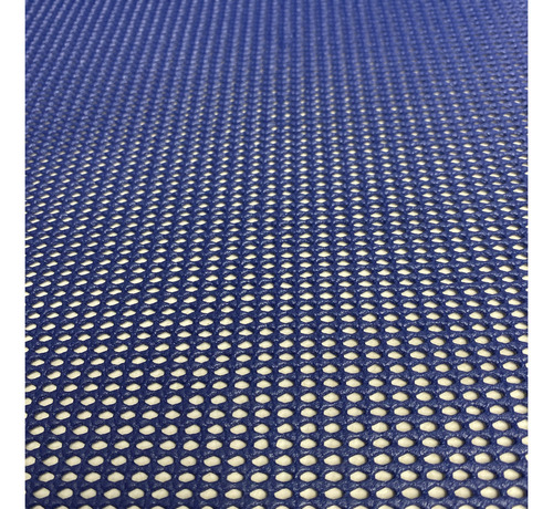 Tela Tapete Antiderrapante Emborrachada Azul 2,00m X 1,20m Desenho Do Tecido Furado