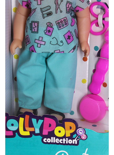 Imagem 2 de 5 de Boneca Bebe Coleção Lollypop Médica E Veterinária Acessórios