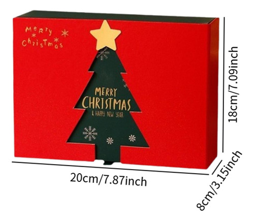 Caja De Regalo De Navidad, Envoltorio 20 Cm X 18 Cm X 8 Cm