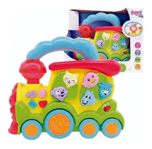 Imagen 2 de 4 de Tren Interactivo Infantil Musical Didactico Animalitos Poppi