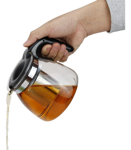 Hervidor de vidrio con infusor de acero inoxidable 700 ml