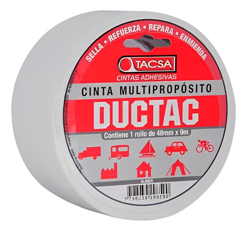 Cinta Multipropósito Tacsa Ductac 48mm X 54 Mt Sella, Repara