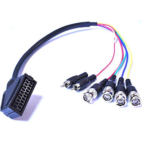 Omera 0.5m Hembra Rgb Euro Scart A 4 Bnc Y 2 Rca Adaptador A