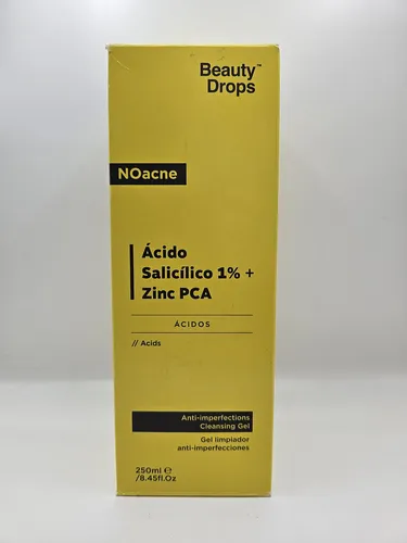 Gel Limpiador  1% Ácido Salicílico, Zinc Beauty Drops 250 Ml