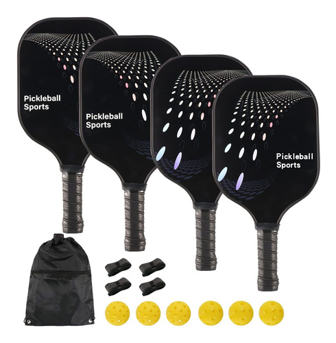 Graphite Paddle Set 4 Racquet 6 1 Bag Replacement Soft