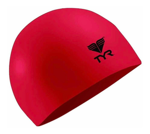 Gorra De Natación De Látex, Tyr, Roja