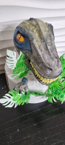 Adorno Para Torta Jurassic World Blue Dinosaurio