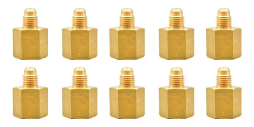 Conector Hembra En Latón 3/8 Npt X 1/4 Flare 5 Pz