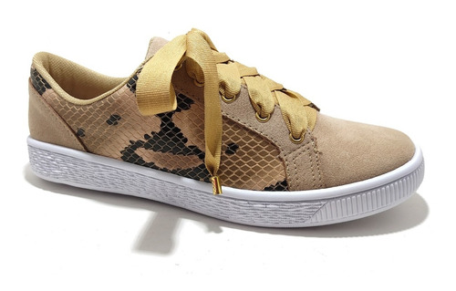 Tenis Sneaker Felipe Rentería Animal Print Nude 23-29mx 