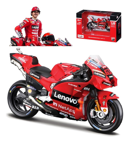 Ducati Desmosedici #63 Bagnaia W.champion 2022 - Maisto 1/18