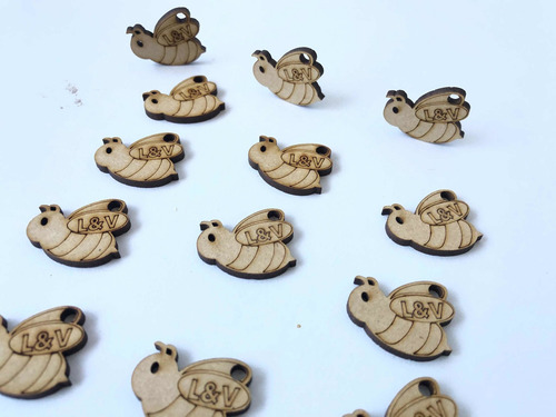 Imagen 11 de 12 de 120 Abejitas Personalizadas En Mdf Para Tus Recuerdos Bautiz