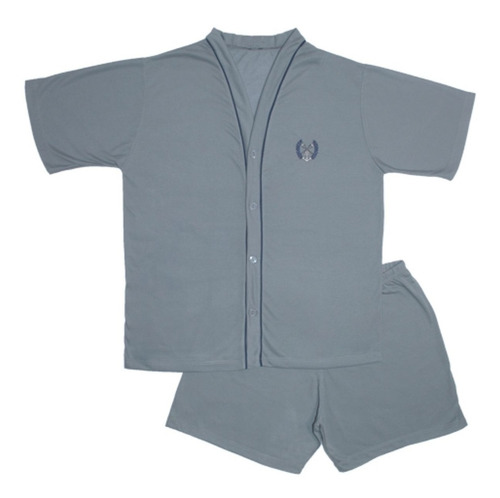 Imagem 5 de 5 de Pijama Meia Manga Curta Aberto Botão Short Adulto Masculino