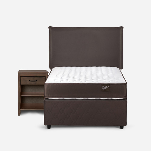 Diván Cama Rosen Ergo-t New 1,5 Plazas +muebles Maurice Choc