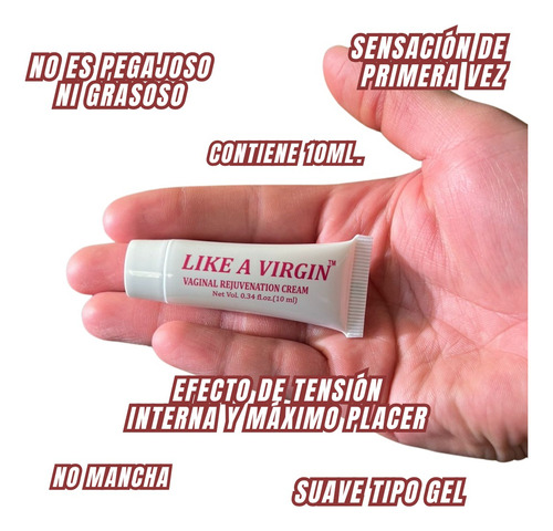 2 Piezas Crema Estrechadora Vaginal Like A Virgin 10ml Sin Sabor