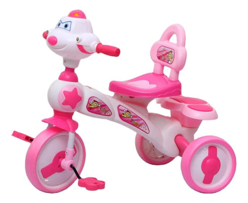 Triciclo Infantil Com Som E Luz Suporta Até 25 Kg Cor:rosa