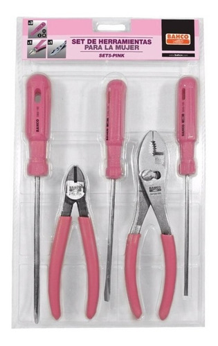 Set Combinado Bahco 5 Piezas Rosa Set5-pink Alicate