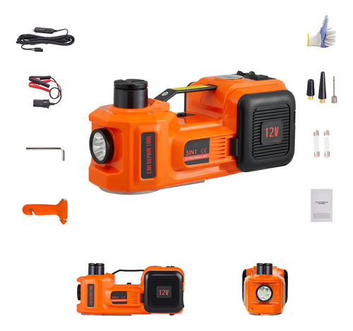 Vevor Kit De Gato Hidráulico Eléctrico De 5t12v 155-450 Mm