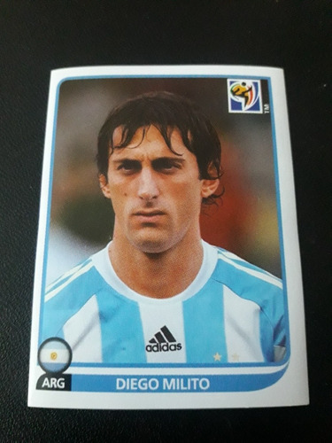 Mundial Sudafrica 2010. Figurita N° 123. Diego Milito. Mira!