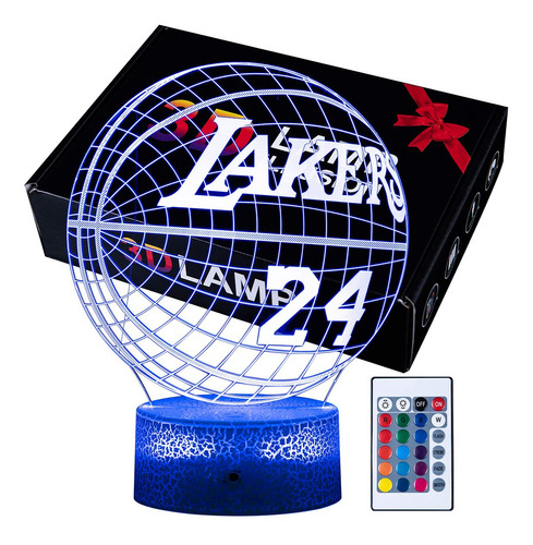 Lampara Ilusion 3d Baloncesto 16 Color Cambiante Cr Luz