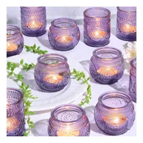 Comprar 12pcs Variados Cenários Votivos Roxos Para Decorações De Fes