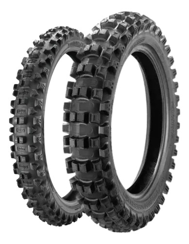 Par Pneu Motocross 90/100-21 Enduro Soft + 110/90-19 Mx 007