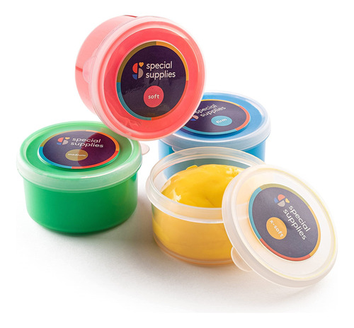 Conjunto De 4 Exercícios Manuais Resistivos Therapy Putty Sp