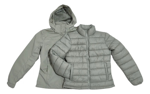 Campera Reversible 2 En 1 De Mujer Impermeable