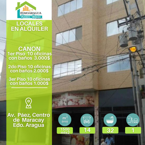 Oficinas En Alquiler / Av. Paez, Centro De Maracay/ Yo1390