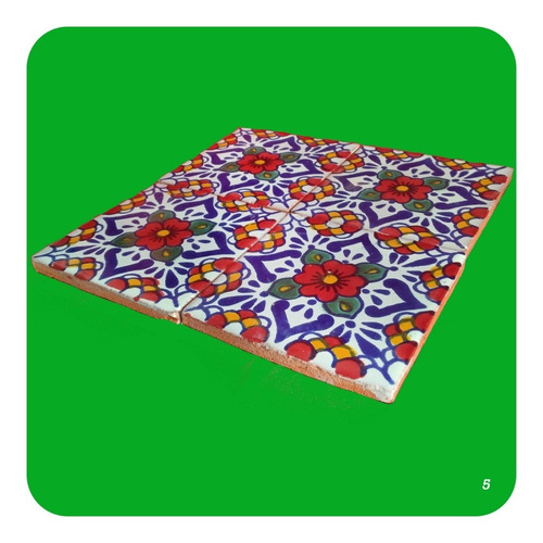 Imagen 2 de 3 de Azulejo 1 Metro Cuadrado De Talavera Poblana Mosaico M5 Zlj