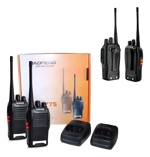 6 Radio Baofeng Bom 777s Uhf 16 Canais Cor Preto