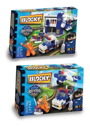 Combo Ladrillos Blocky Policia 150pz/70pz 01-0670/71 Srj