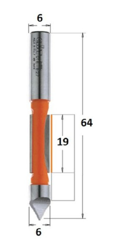 Fresa De Widea Para Furar E Refilar 6x19mm Cmt - 71606011