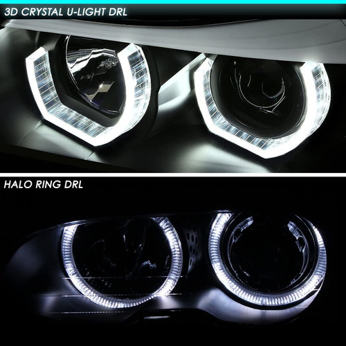 Dna Motoring Hl-3d-e9005-bk Headlight Assembly, Driver And P