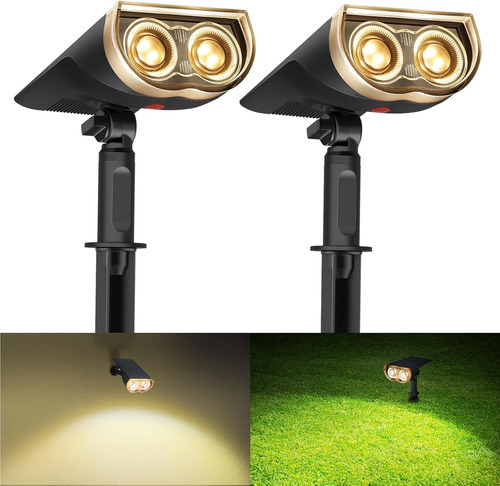 Focos Solares Led Para Exteriores Ip67 Impermeables 2 En 1
