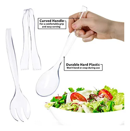Set Of 12 - Heavy Duty Disposable Plastic Serving Utens...