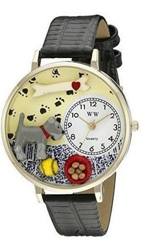 Relojes Caprichosos Schnauzer G Negro Piel Piel Unise